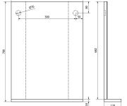 Aqualine Beta Zrcadlo S Policí 40x70x12cm