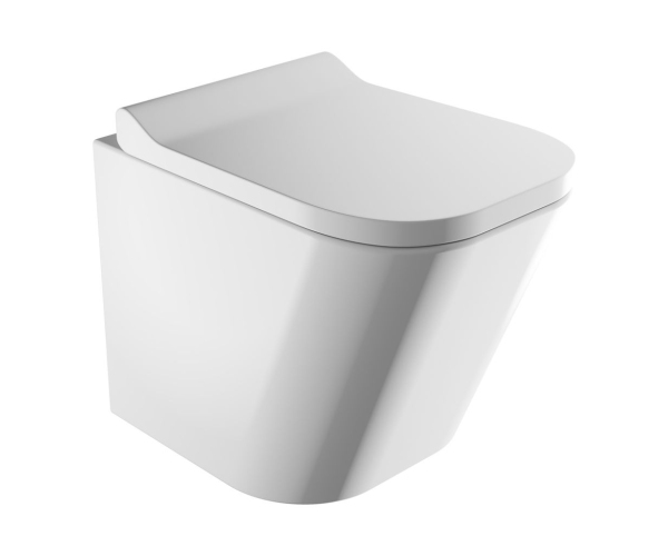 OMNIRES - Fontana Mísa Rimless Včetně Sedátka S Slow, 49 X 35 Cm Bílá Lesk /bp/ Font