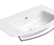 Gsi Pura Keramické Umyvadlo Slim Oblé 82x49cm, Broušená Spodní Hrana, Bez Otvoru, Bílá Extraglaze