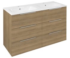 Sapho Cirasa Umyvadlová Skříňka 118,4x75x46cm, 3x Zásuvka, Dub Cuneo
