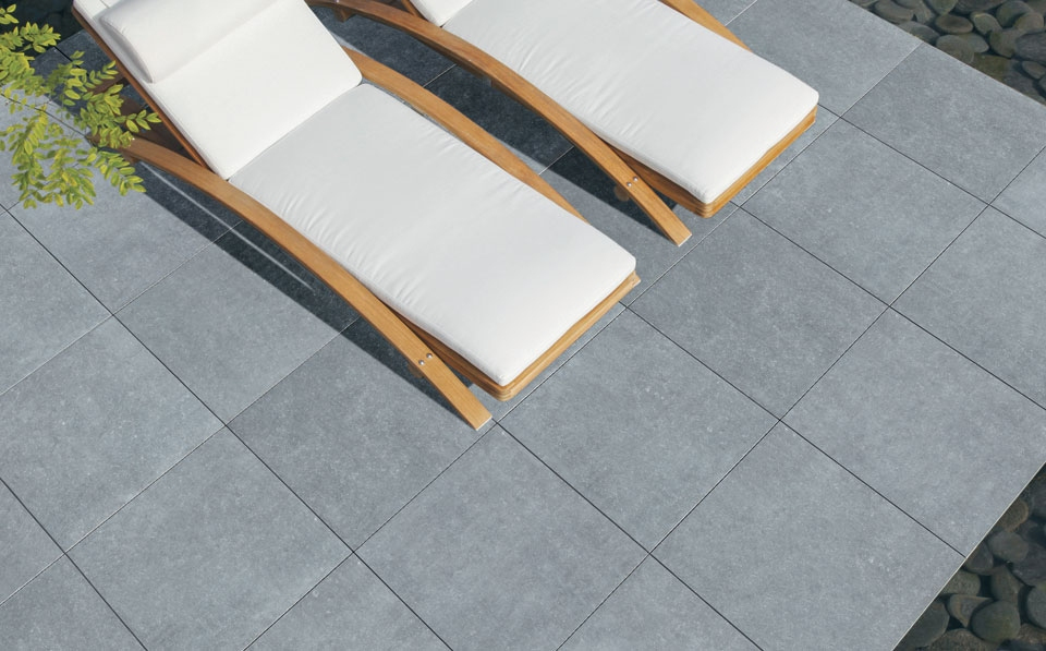Realizace 20mm šedá dlažba Pastorelli Ardena Blue 60*60