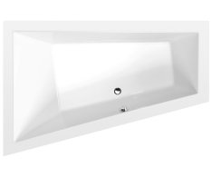 Polysan Triangl L Asymetrická Vana 180x120x50cm, Bílá