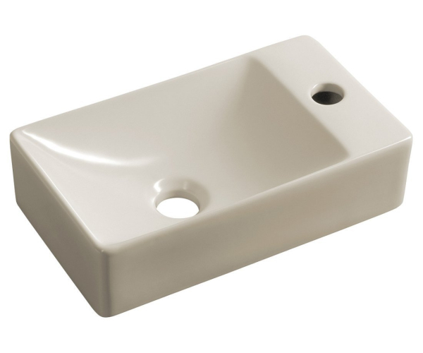 Sapho Margitha Keramické Umývátko 38x22cm, Otvor Pro Baterii Vpravo, Ivory
