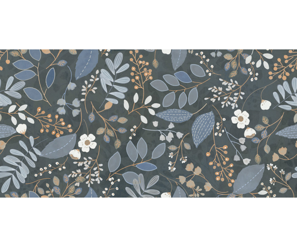 Květinový obklad La Fenice Touch Evo Charme blue 60x120 Matt. Rett.