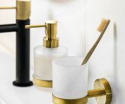 Sapho X-round Gold Sklenka, Mléčné Sklo, Zlato Mat