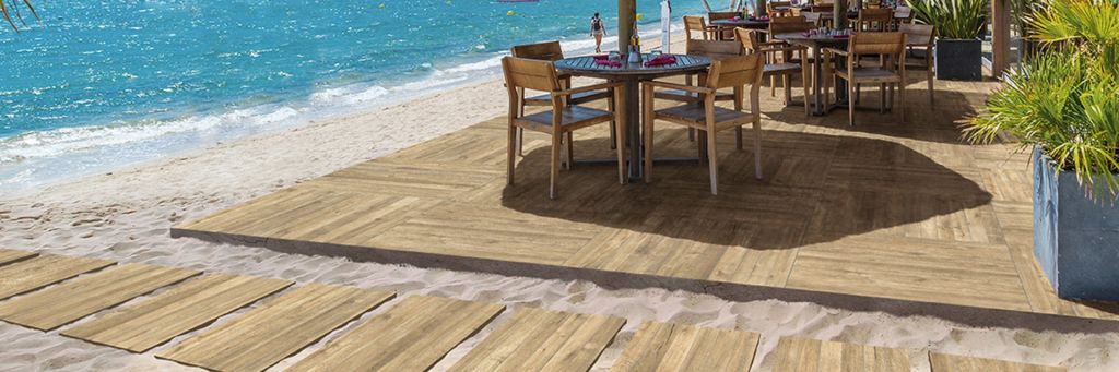 Realizace 20mm dlažba v dekoru dřeva Pastorelli AK Arke Miele 40x80