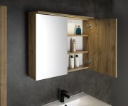 Aqualine Kawa Strip Galerka S Led Osvětlením 80x70x22cm, Dub Emporio