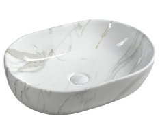 Sapho Dalma Keramické Umyvadlo Na Desku, 59x42cm, Carrara
