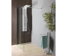 Aqualine Walk-in Zástěna Jednodílná K Instalaci Na Zeď, 800x1900 Mm, Sklo čiré