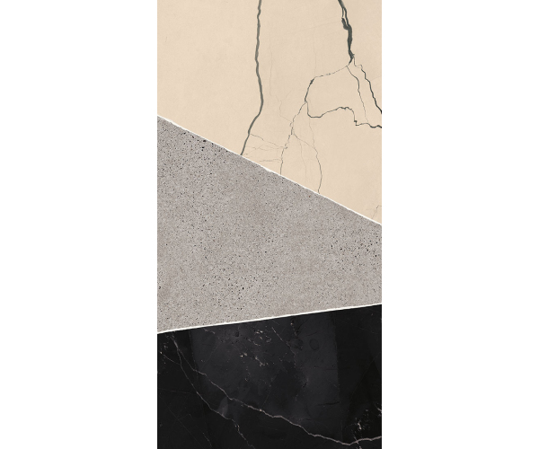 Dlažba jako kámen Fioranese Sound of Marbles FIOmood Nero 74x148 Luc. Rett.