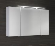 Sapho Mirró Galerka S Led Osvětlením, 3x Dvířka, 120x70x16cm, Bílá