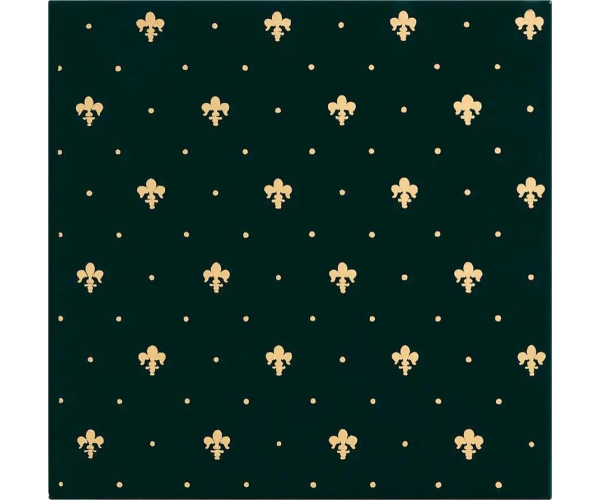Retro obklad Petracers Grand Elegance Gold Giglio oro su verde 20x20