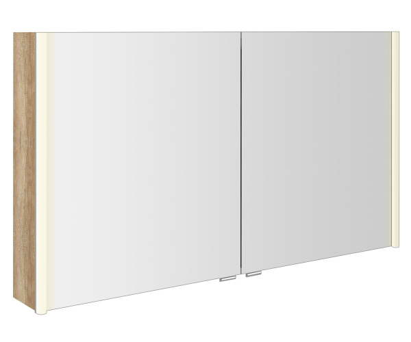 Sapho Alix Galerka S Led Osvětlením, 2x Dvířka, 126x70x17,5cm, Dub Alabama
