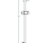 Sprchová Tyč S Nastavitelnou Roztečí, Průměr 25 Mm, Délka 76 Cm, Chrom - No-drill - Blistr 04258CBL