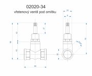 Podomítkový Ventil  * 3/4"- Chromová Krytka A Rukojeť 02020-34