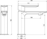 Umyvadlová baterie bez výpusti NIL Chrom 3/8" NL126.0