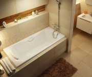 Termostatická vanová nástěnná baterie Termo 200 TE 082.00/150 - TE 082.00CR Termostatická vanová nástěnná baterie bez sprchového setu, chrom X070046