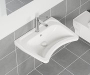 Umyvadlo Safe - Umyvadlo Safe 60, s otvorem pro baterii, s přepadem XJX01160006