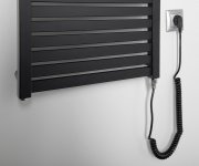 Aqualine Tondi-e Elektrické Otopné Těleso Rovné 450x1330 Mm, 500 W, černá Mat
