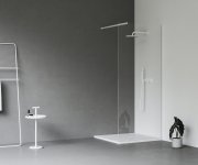Sprchový kout Walk-In model Wall - Walk-In Wall Set 90, bílá matná+transparent GW9W70E0SZ1