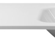 Sapho Areca Umyvadlo, Litý Mramor, 121x51,5cm, Pravé, Bílá