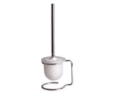 Sapho X-round E Wc štětka Na Postavení, Mléčné Sklo, Chrom