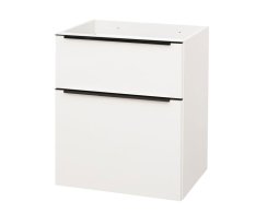 Mereo Mailo, Koupelnová Skříňka 60 Cm, Bílá, černé Madlo