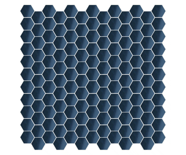 Mozaika Appiani Eden Prussia 30x30 Hexagon Luc. - modrá