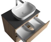 Aqualine Altair Skříňka S Deskou 68 Cm, Dub Emporio/antracit Břidlice