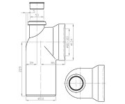 Bruckner Koleno S Přípojkou 90 Dopojení K Wc, 110mm