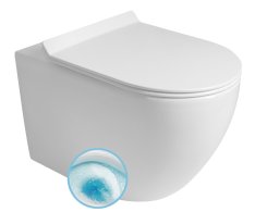 Aqualine Carlo Závěsná Wc Mísa, Vortex Rimless, 36x53cm, Bílá
