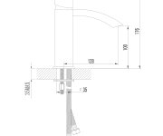 Sapho Ginko 35 Stojánková Umyvadlová Baterie, Water-saving Kartuše, Chrom