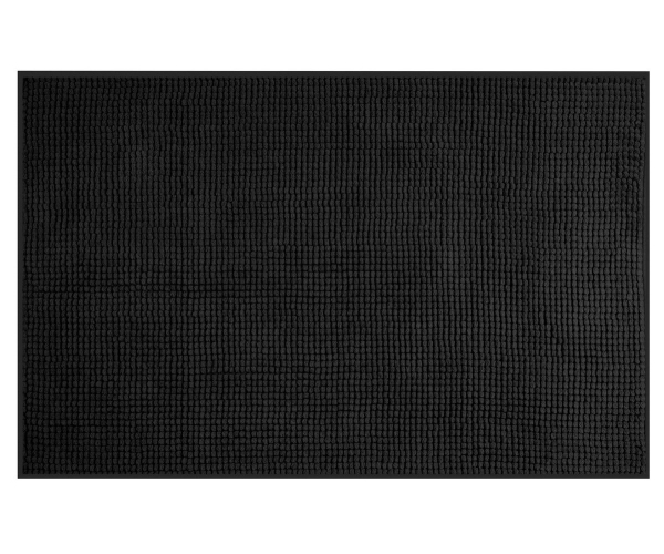 Aqualine Chenill Koupelnová Předložka 50x80cm, 100% Polyester, černá