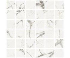 Fioranese Marmorea Intensa Bianco Luce MOSAICO 30x30 (5x5) Luc. Rett.