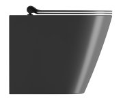 Gsi Kube X Wc Mísa Stojící, Geniusflush, 36x55cm, Spodní/zadní Odpad, černá Dual-mat