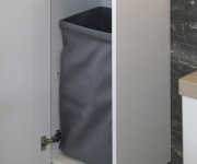 Sapho Prádelní Koš Do Skříně 310x570x230mm, Suchý Zip, šedá