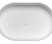 Sapho Thin Umyvadlo Na Desku, Rockstone, 55x35cm, Bílá Mat