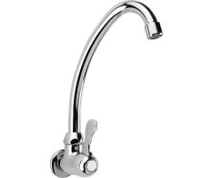 Aqualine Nástěnný Kulový Ventil 1/2", Otočná Hubice, Chrom