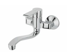 Dřezová Stěnová Baterie S Tvarovaným Plochým Ramínkem, Rozteč 150 Mm - Chrom – Ventura