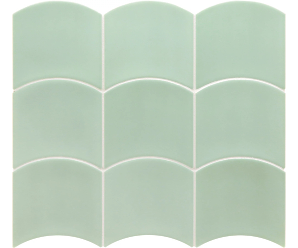 Retro obklad Equipe Wave Mint 12x12 - zelená