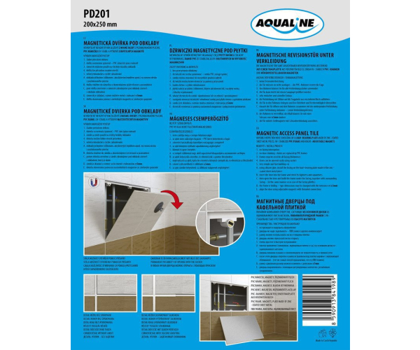 Aqualine Magnetická Dvířka Pod Obklady 200x250 Mm