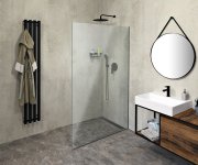 Polysan Architex Sada Pro Uchycení Skla, Podlaha-stěna, Max. š. 1200mm, černá Mat
