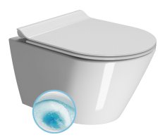 Gsi Kube X Závěsná Wc Mísa, Geniusflush, 36x50cm, Bílá Extraglaze