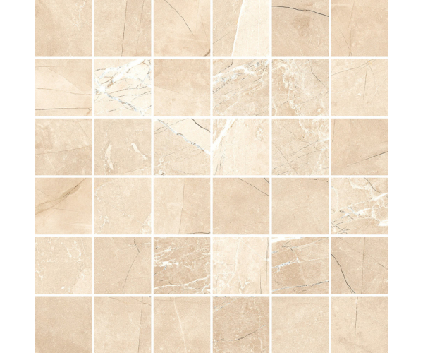 Mozaika jako kámen Cerdomus Pulpis Mosaico 4,7x4,7 Beige Satinato 30x30 - béžová