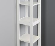 Aqualine Etide Policový Regál Vysoký 36x152x36 Cm, Bílá Mat