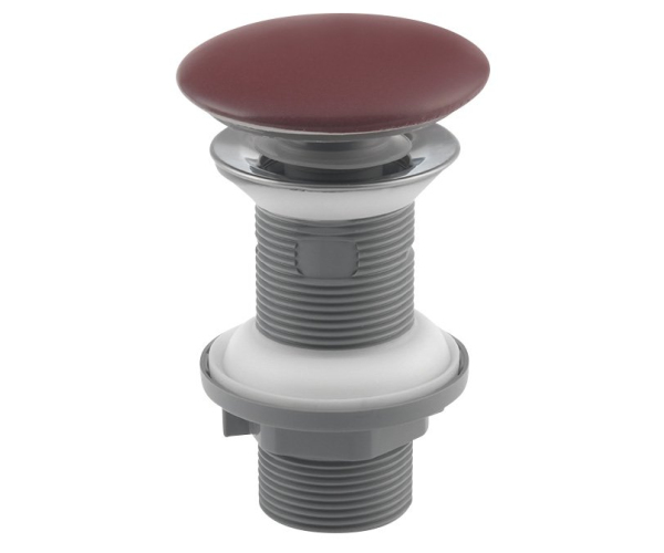 Isvea Umyvadlová Výpust 5/4“, Click-clack, Keramická Zátka, 20-70mm, Maroon Red
