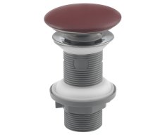 Isvea Umyvadlová Výpust 5/4“, Click-clack, Keramická Zátka, 20-70mm, Maroon Red