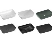 Umyvadlo Uni Slim 50 R - Umyvadlo Uni Slim R 50, bez otvoru pro baterii, bez přepadu, antracit XJX03150001