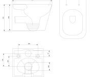 OMNIRES - Fontana Mísa Rimless Včetně Sedátka S Slow, 49 X 35 Cm Bílá Lesk /bp/ Fontanamwbp