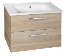 Aqualine Vega Umyvadlová Skříňka 72x57,6x43,8cm, 2x Zásuvka, Dub Platin